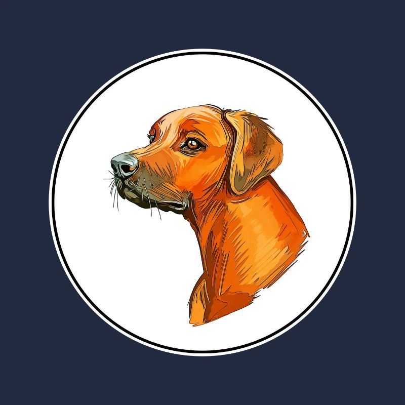 Rhodesian Ridgeback Hund Aquarell Illustration