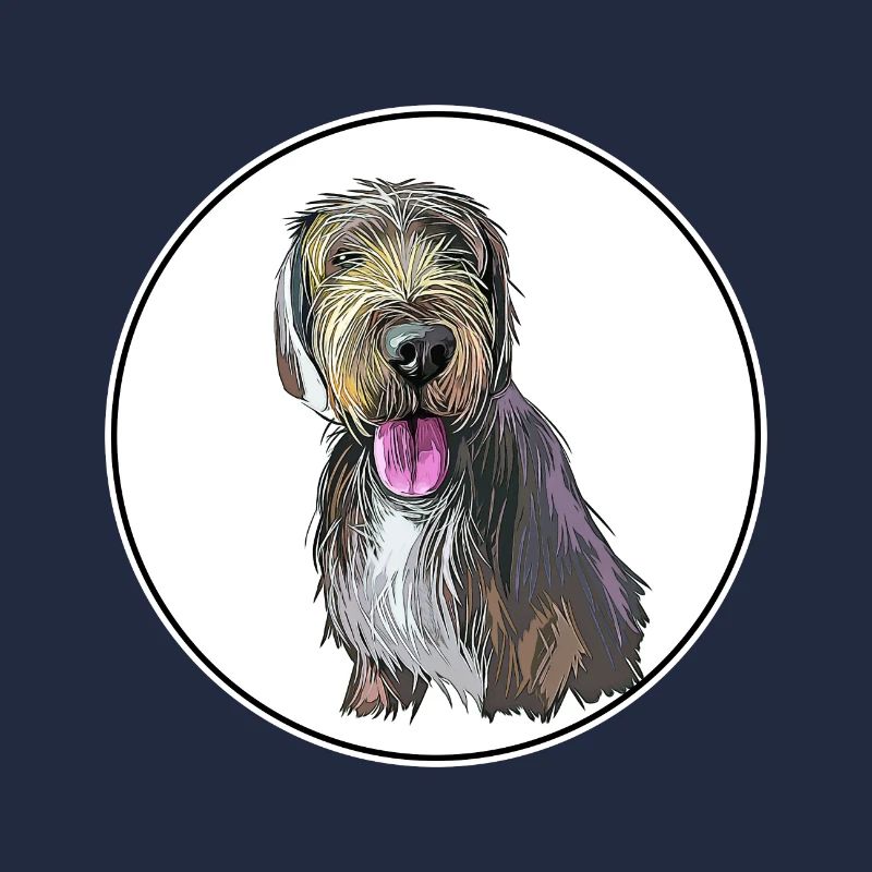 Slovak Rough Haired Pointer Dog Illustration
