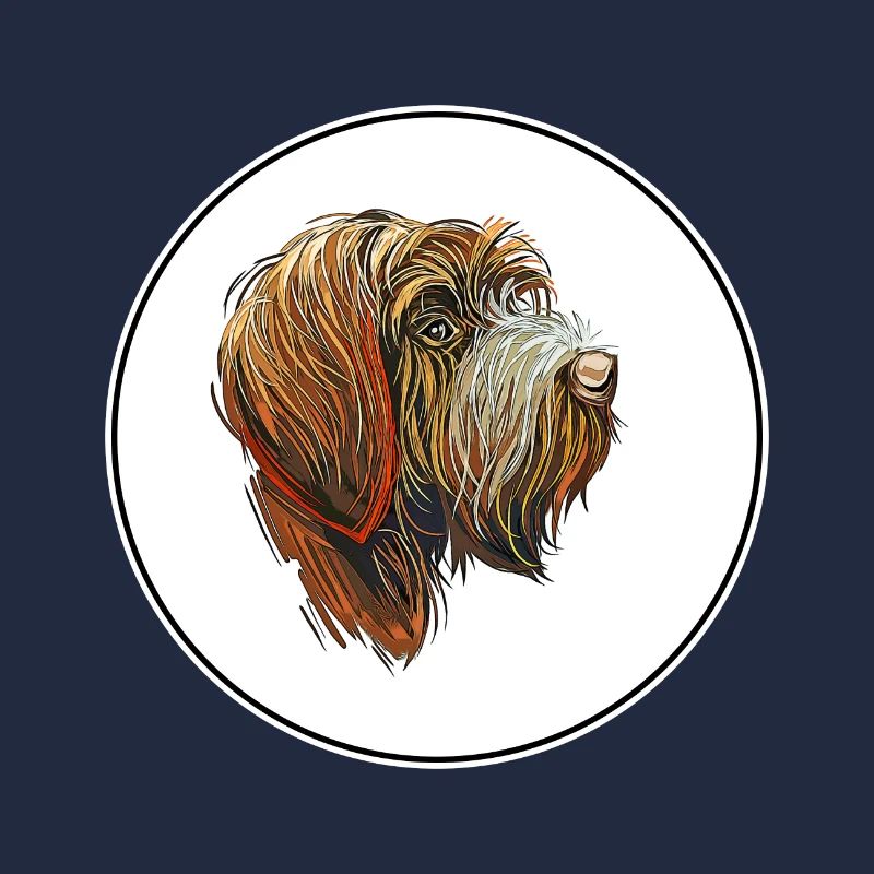 Wirehaired Pointing Griffon Dog Illustration