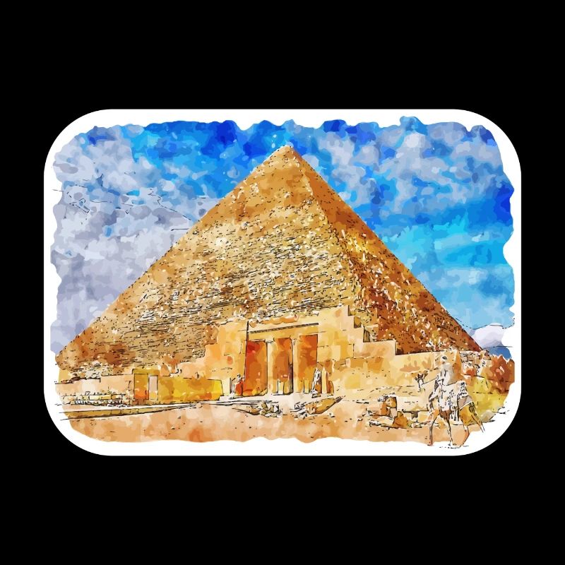 Le Caire Egypte Aquarelle Esquisse Dessinée Illustration