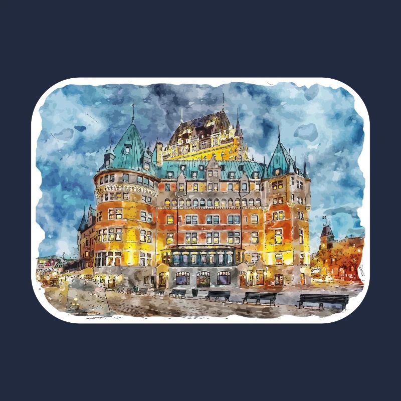 Québec Canada Aquarelle Dessin Dessin Illustration