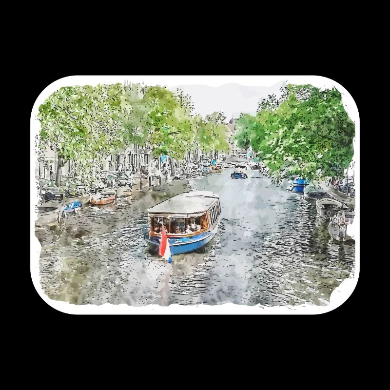 Amsterdam Pays-Bas Aquarelle Dessin d’esquisse