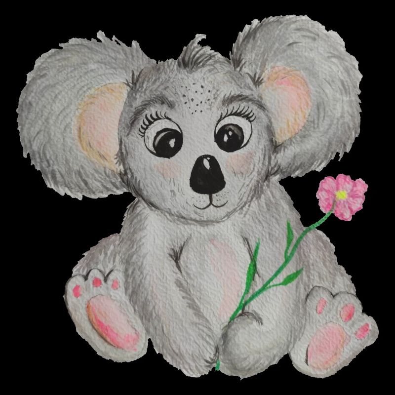 Koala mit Blume