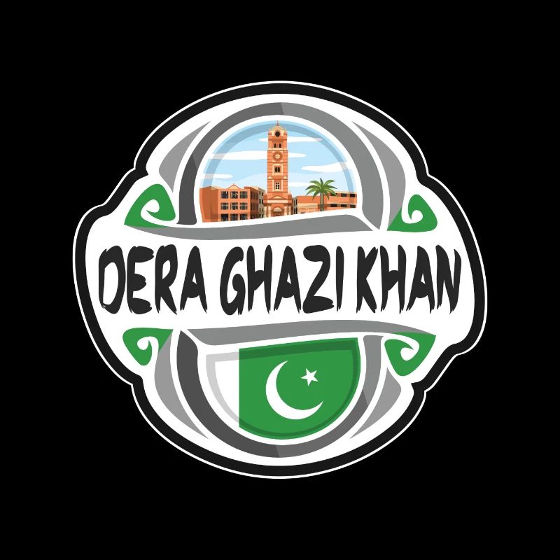 Dera Ghazi Khan Pakistan Drapeau Souvenir de Voyage Badg