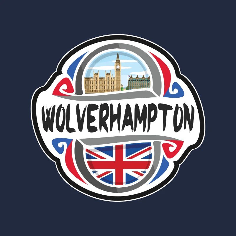 Wolverhampton Royaume-Uni Royaume-Uni Drapeau Voyage Souven