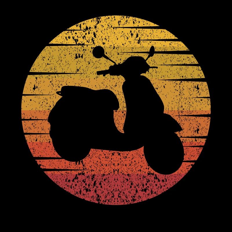 Roller Fahrer Roller Motorrad Vintage Retro
