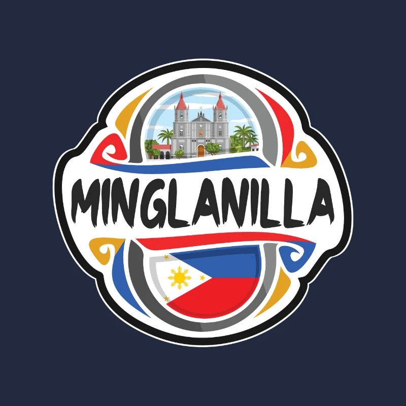 Minglanilla Philippines Drapeau Voyage Souvenir Badge