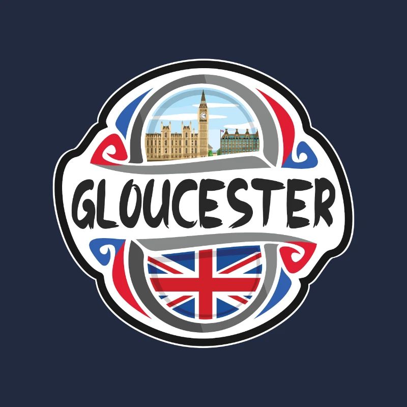 Gloucester Royaume-Uni Drapeau du Royaume-Uni Souvenir de voyage
