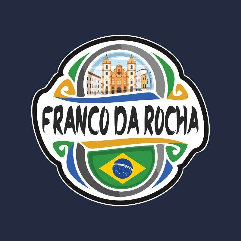 Franco da Rocha Brésil Drapeau Voyage Souvenir Badge