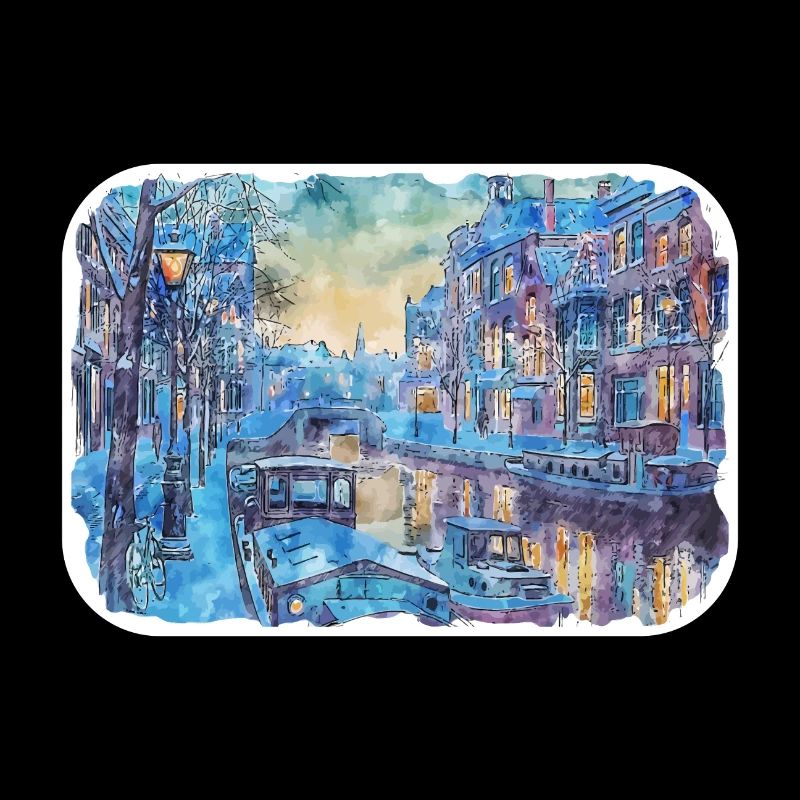 Amsterdam Pays-Bas Aquarelle Dessin d’esquisse