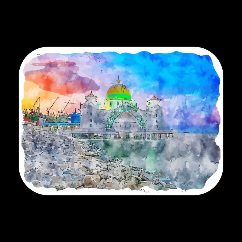 Malaisie Aquarelle Esquisse Dessinée à la Main Illustration