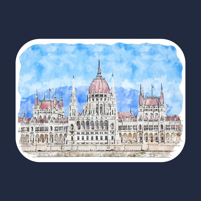 Budapest Hongrie Aquarelle Esquisse Dessin Dessin