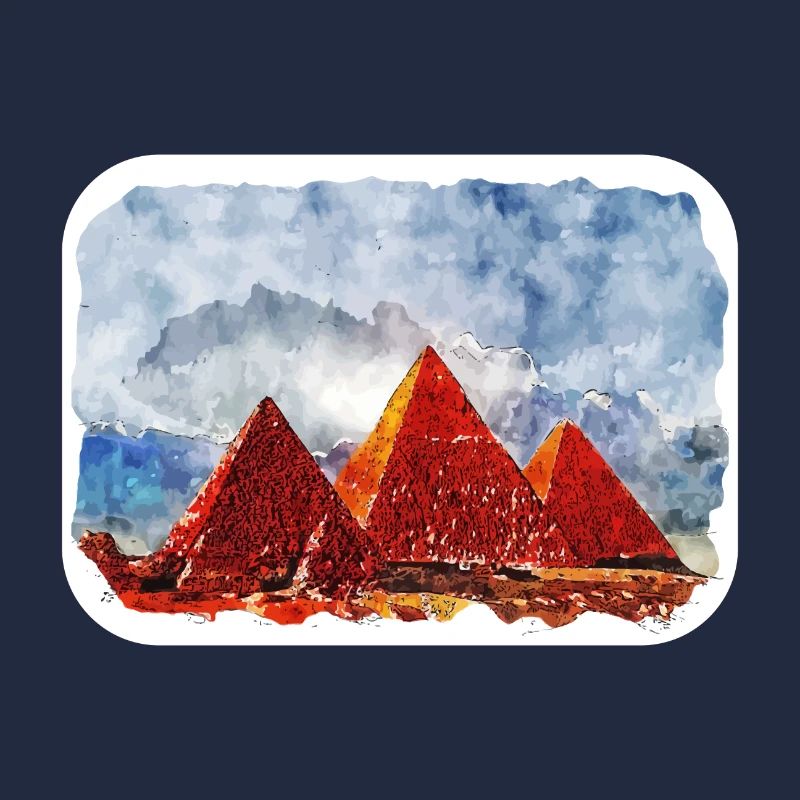 Le Caire Egypte Aquarelle Esquisse Dessinée Illustration