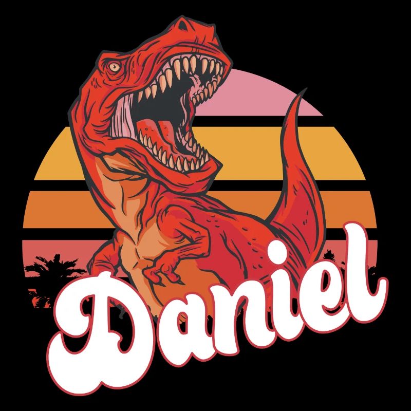 DANIEL - Schöner Jungen Name mit T-REX Dino