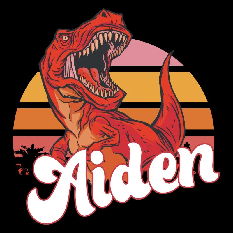 AIDEN - Beau prénom de garçon avec T-REX Dino