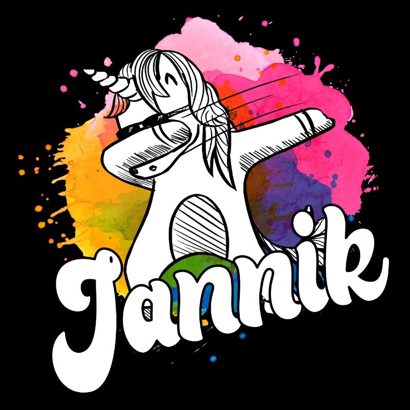 JANNIK - Beautiful Boy Name with Cool Unicorn