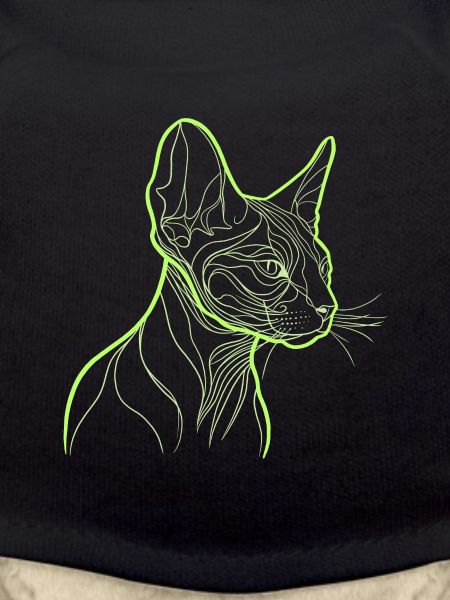 Cat sphinx line art