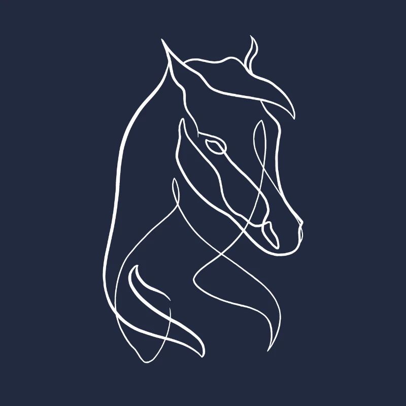 Cheval line art