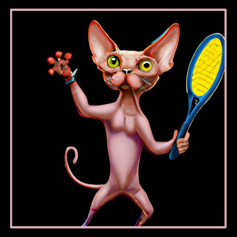 Tennis Sphynx Katze