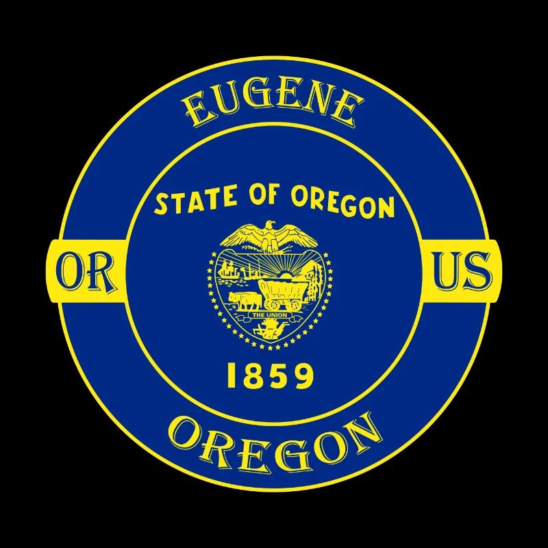 Eugene Oregon Flagge USA Reise Souvenir Abzeichen