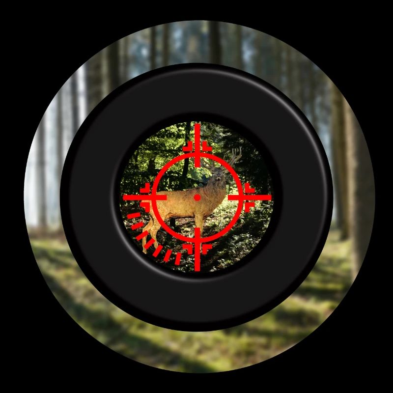 A deer seen through the scope