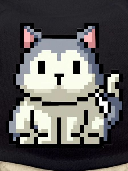 8bit 16bit pixelated cat