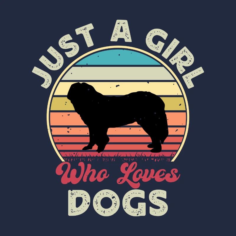 Caucasian Shepherd Dog Silhouette Retro Sunset