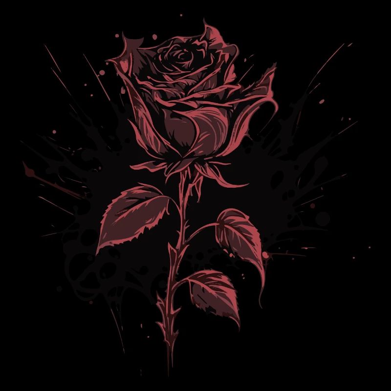 Rose rouge gothique gothique