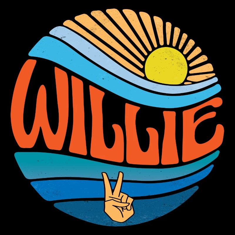 Willie Shirt Vintage Sunset Willie Groovy Tie Dye