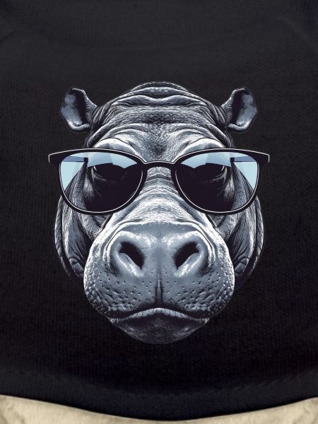 Nilpferd mit Sonnenbrille