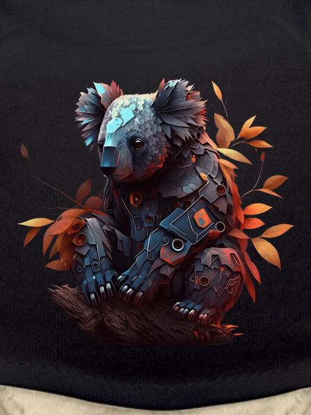 Koala in eucalyptus leaves