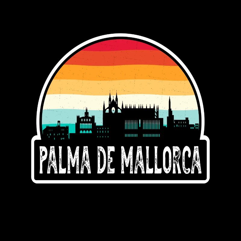 Palma de Mallorca Spanien Flagge Skyline Travel Souven