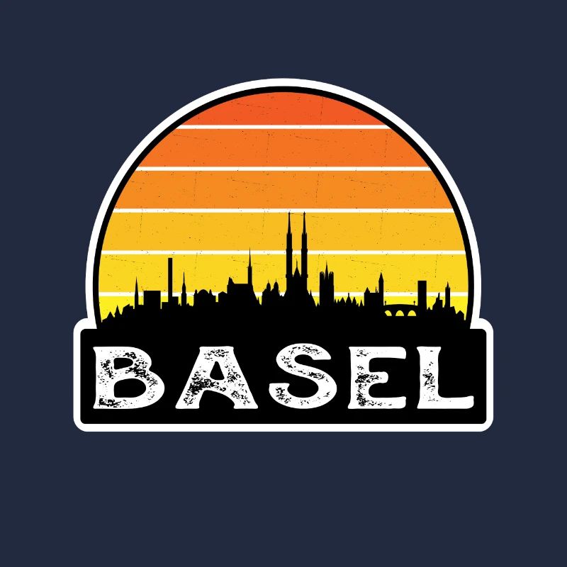 Bâle, Suisse, drapeau Skyline, souvenir de voyage