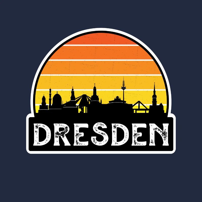 Dresden Germany Flag Skyline Travel Souvenir