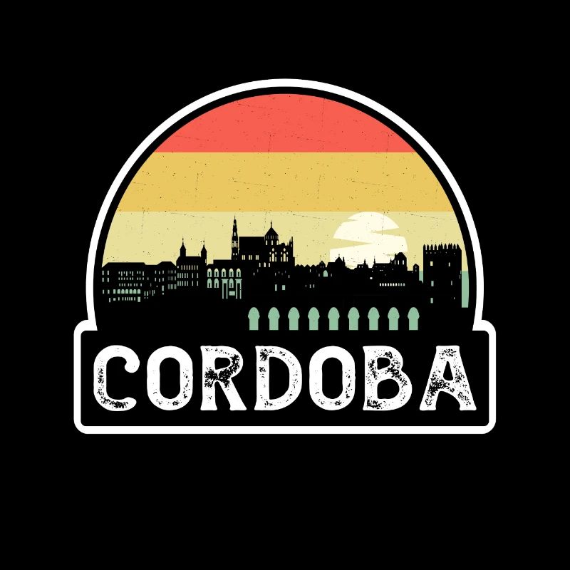 Córdoba Spanien Flagge Skyline Reisesouvenir
