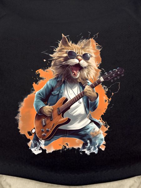 Guitare chantante jouant chat