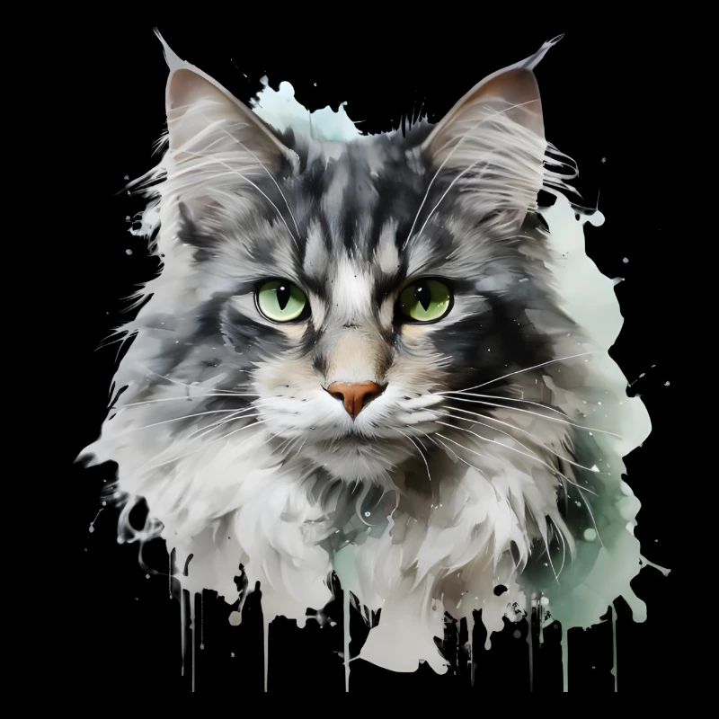 Visage de chat mignon