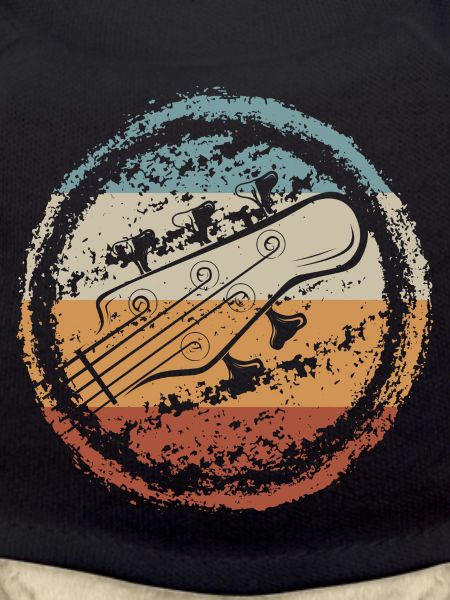 Retro Guitar Sunset Circle