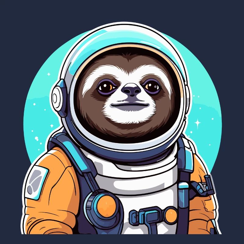 Faultier Astronaut Illustration