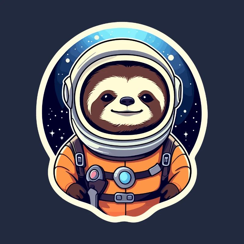 Faultier Astronaut Illustration
