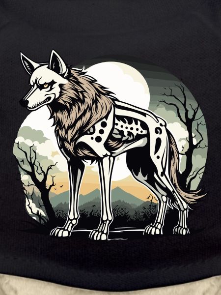 Wolf Skeleton Illustration