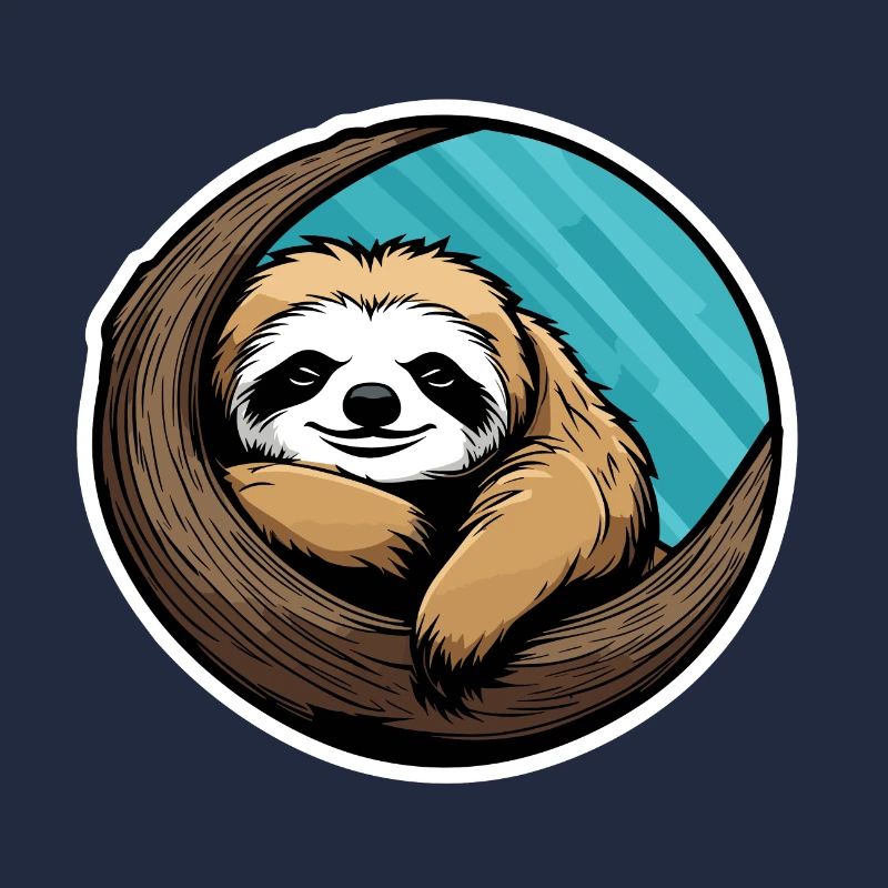 Sleeping Sloth Illustration