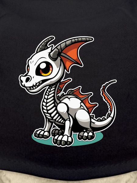 Cute Dragon Skeleton Illustration
