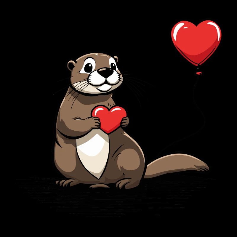 Otter Heart - Valentine's Day