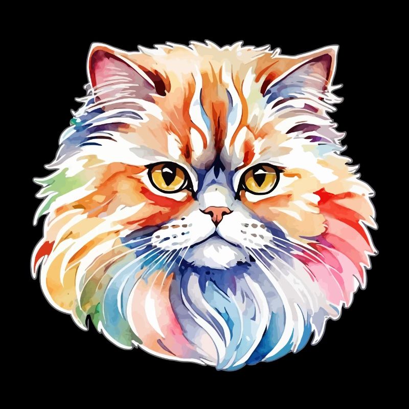 Perserkatze Wasserfarben
