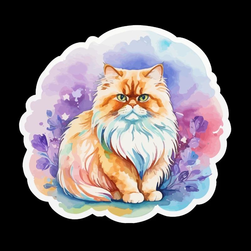 Perserkatze Wasserfarben