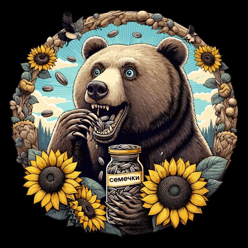 Bear Sunflower Seeds Sunflower Seeds Gift