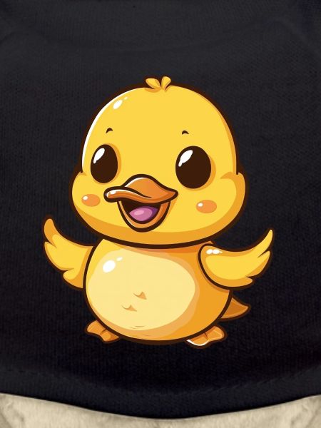 Happy duckling dances joyfully