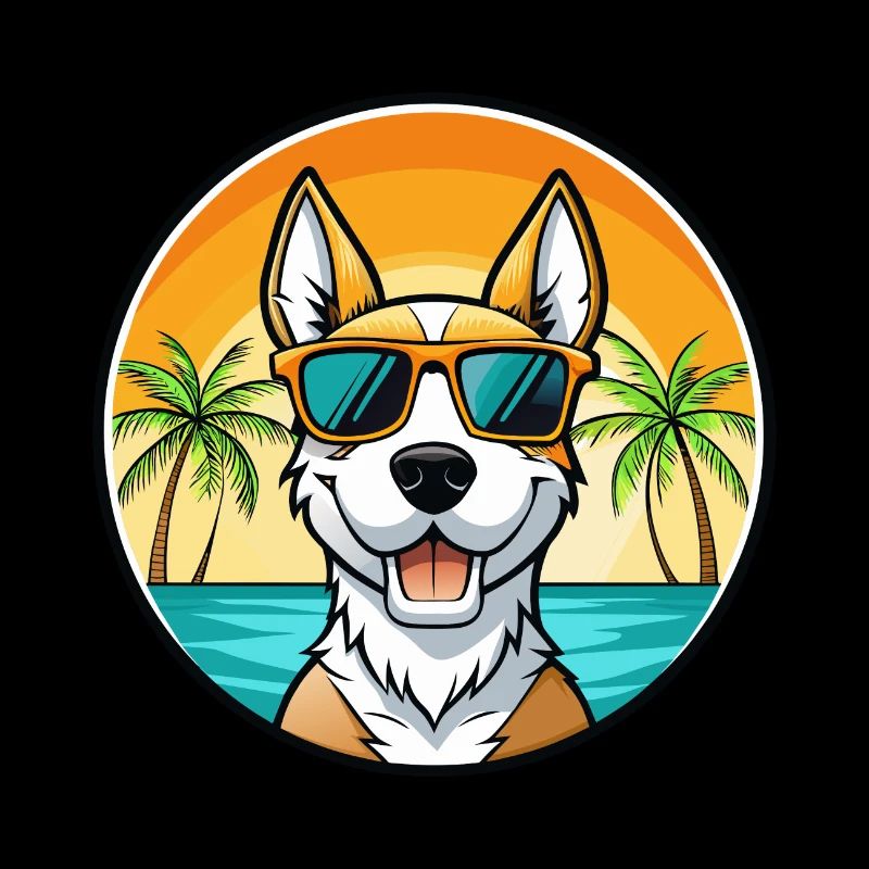 Fox Terrier Smooth Dog Breed Lunettes de soleil de dessin animé