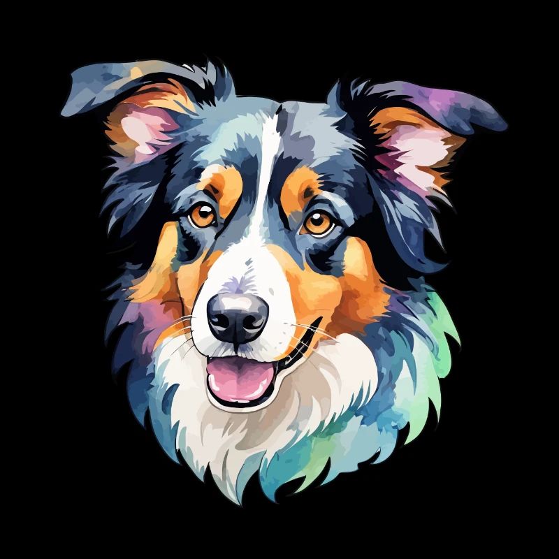 Border Collie Aquarelles